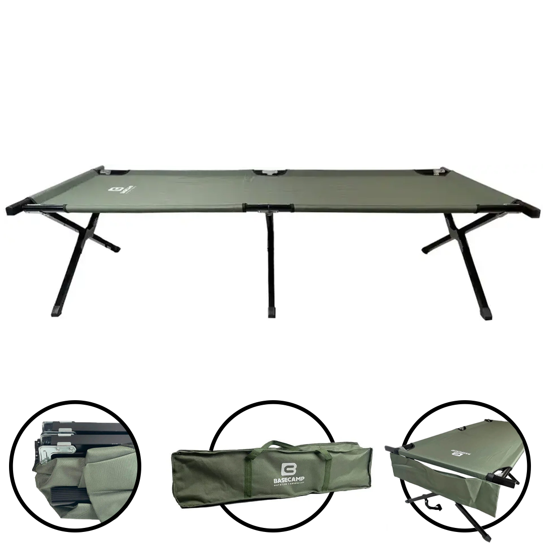 Розкладне ліжко Base Camp Camping Bed Olv 200 × 80 × 45 см