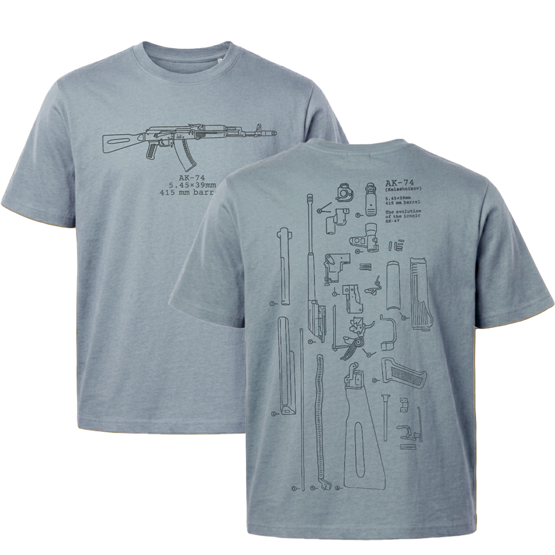 Футболка UARM АК-74 сірий