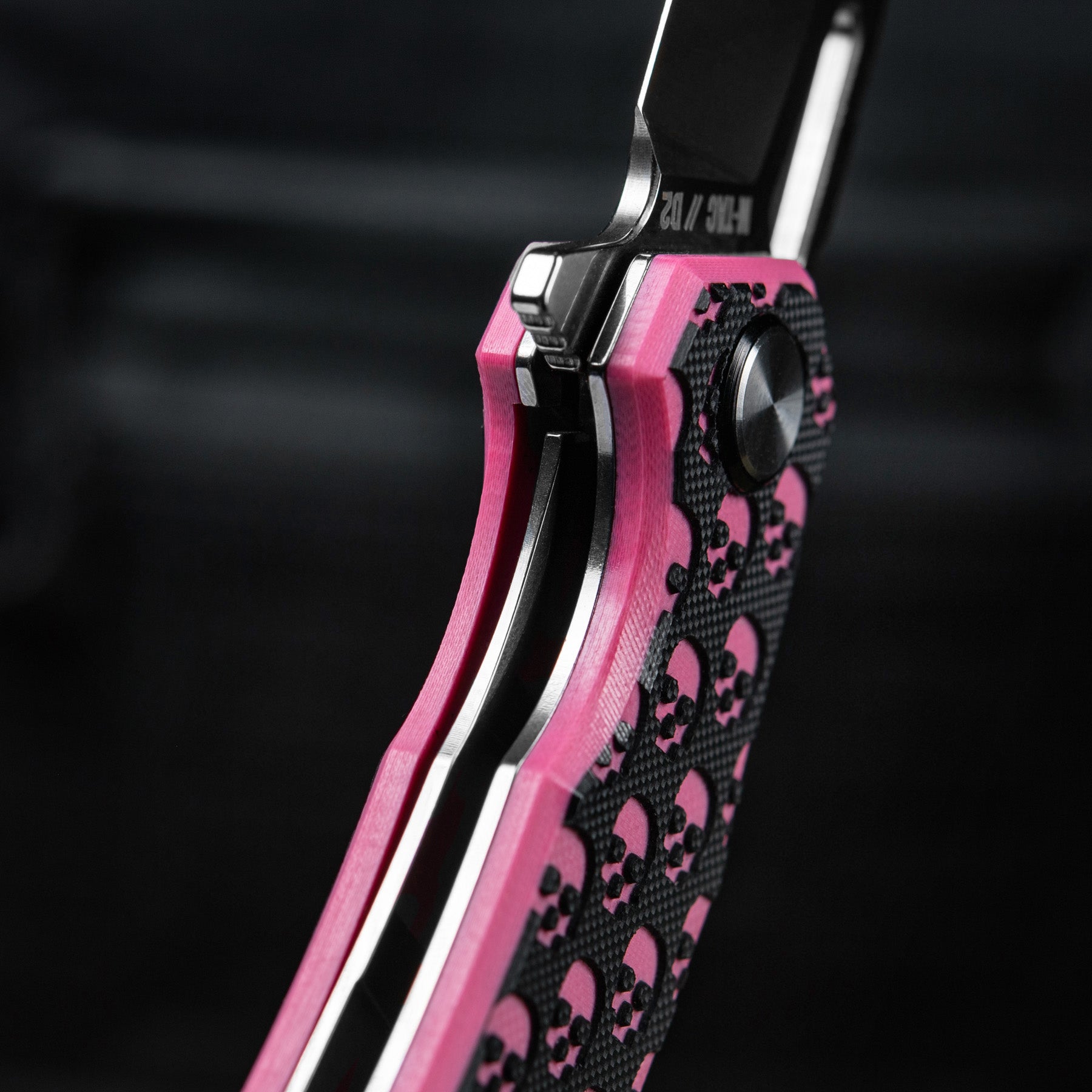 M-Tac ніж складний Type 12 Skull Black/Pink/Steel