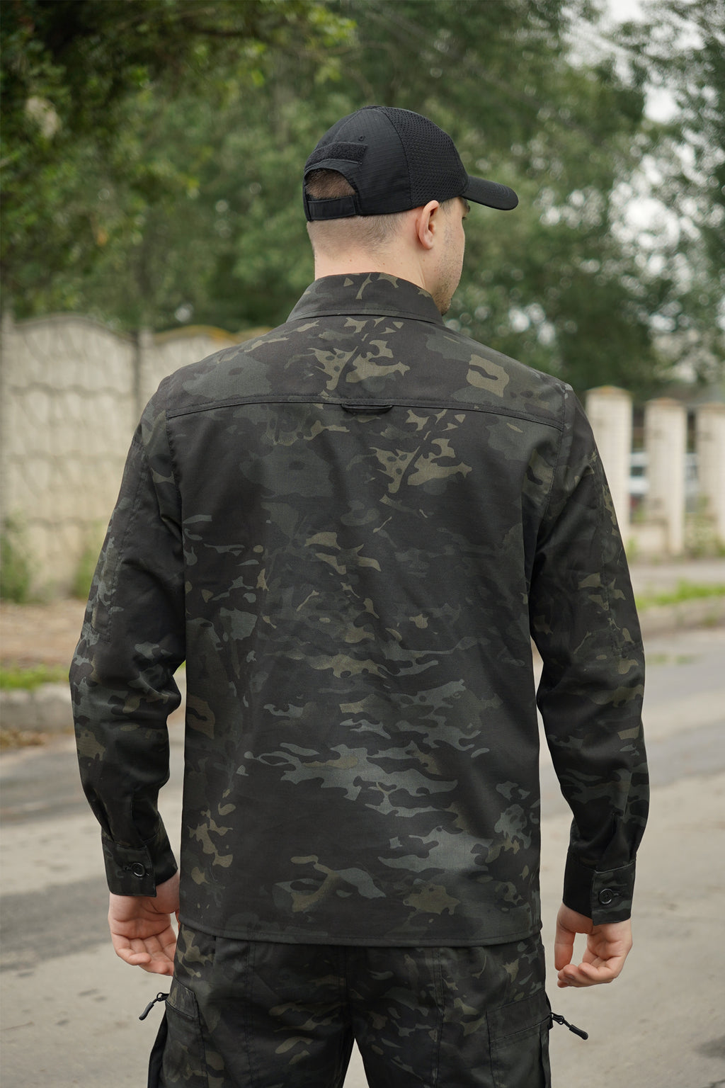 Сорочка тактична Operator 5 Twill чорний мультикам на ґудзиках