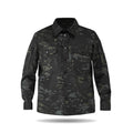 Сорочка тактична Operator 5 Twill чорний мультикам на ґудзиках