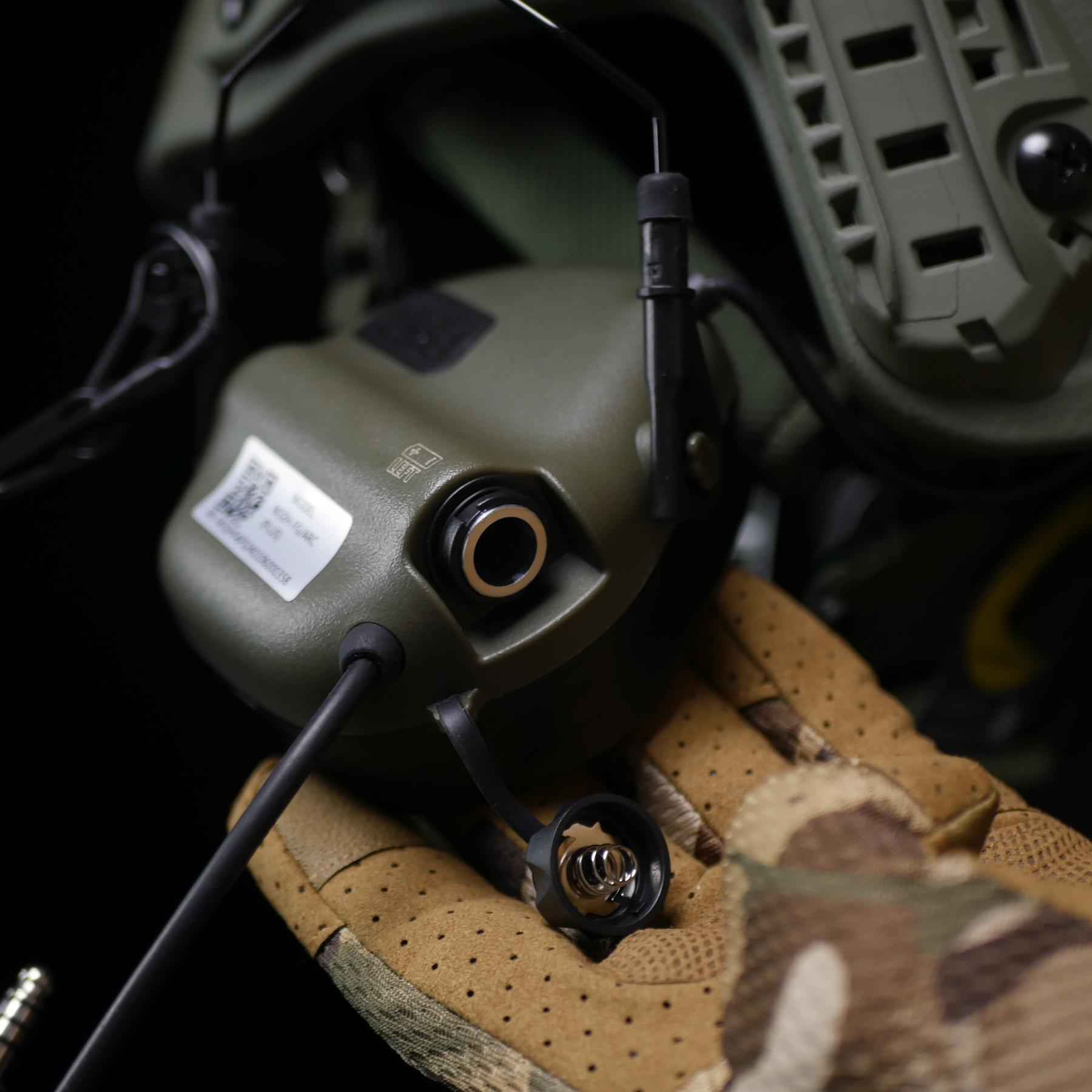 Тактичні навушники EARMOR M32Н PLUS Олива