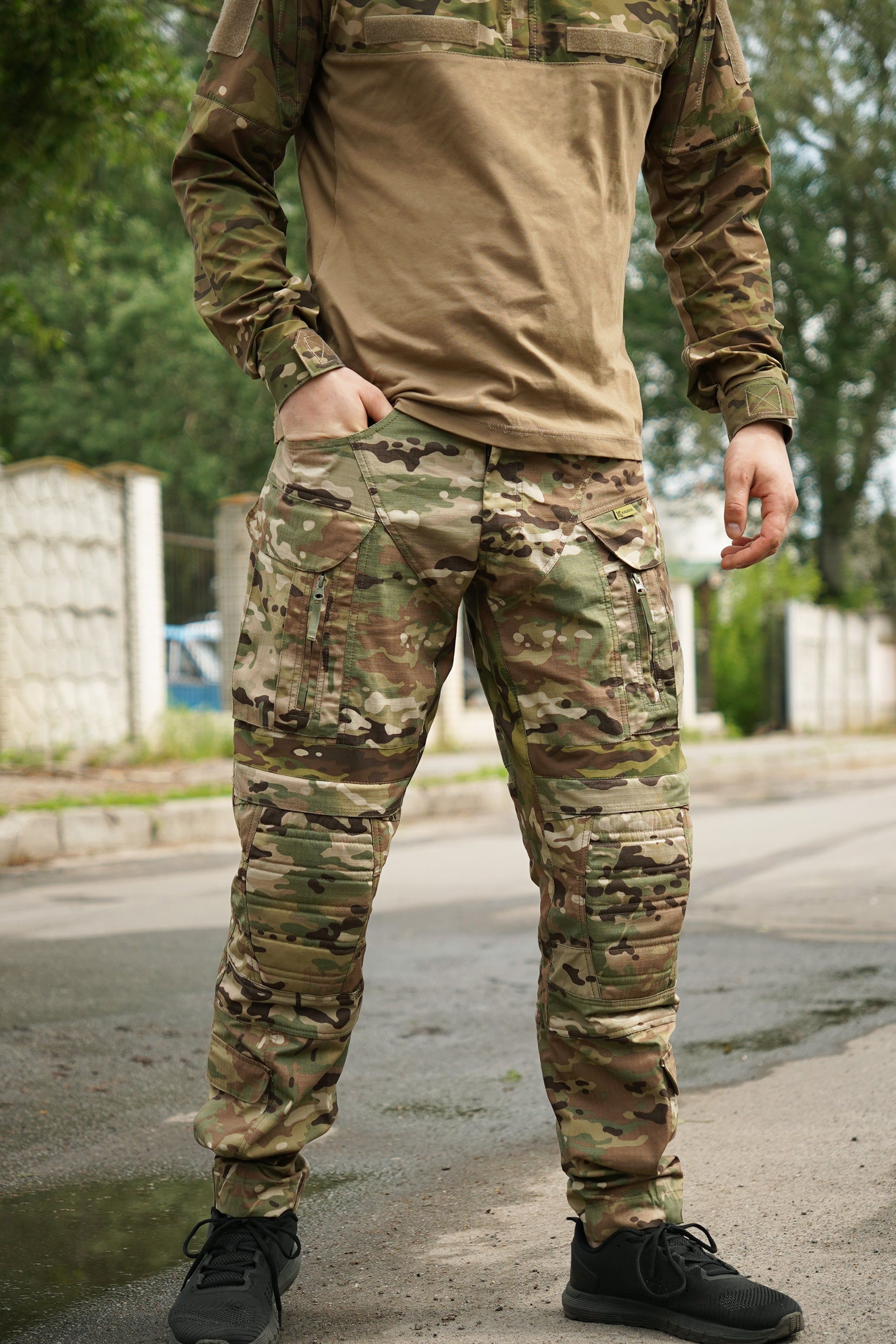 Тактичні штани з наколінниками Kalista Military Full-Pro ріп-стоп мультикам
