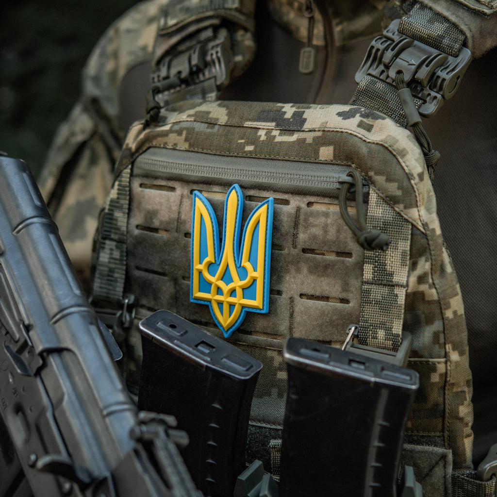 M-Tac нашивка Тризуб PVC великий кольоровий