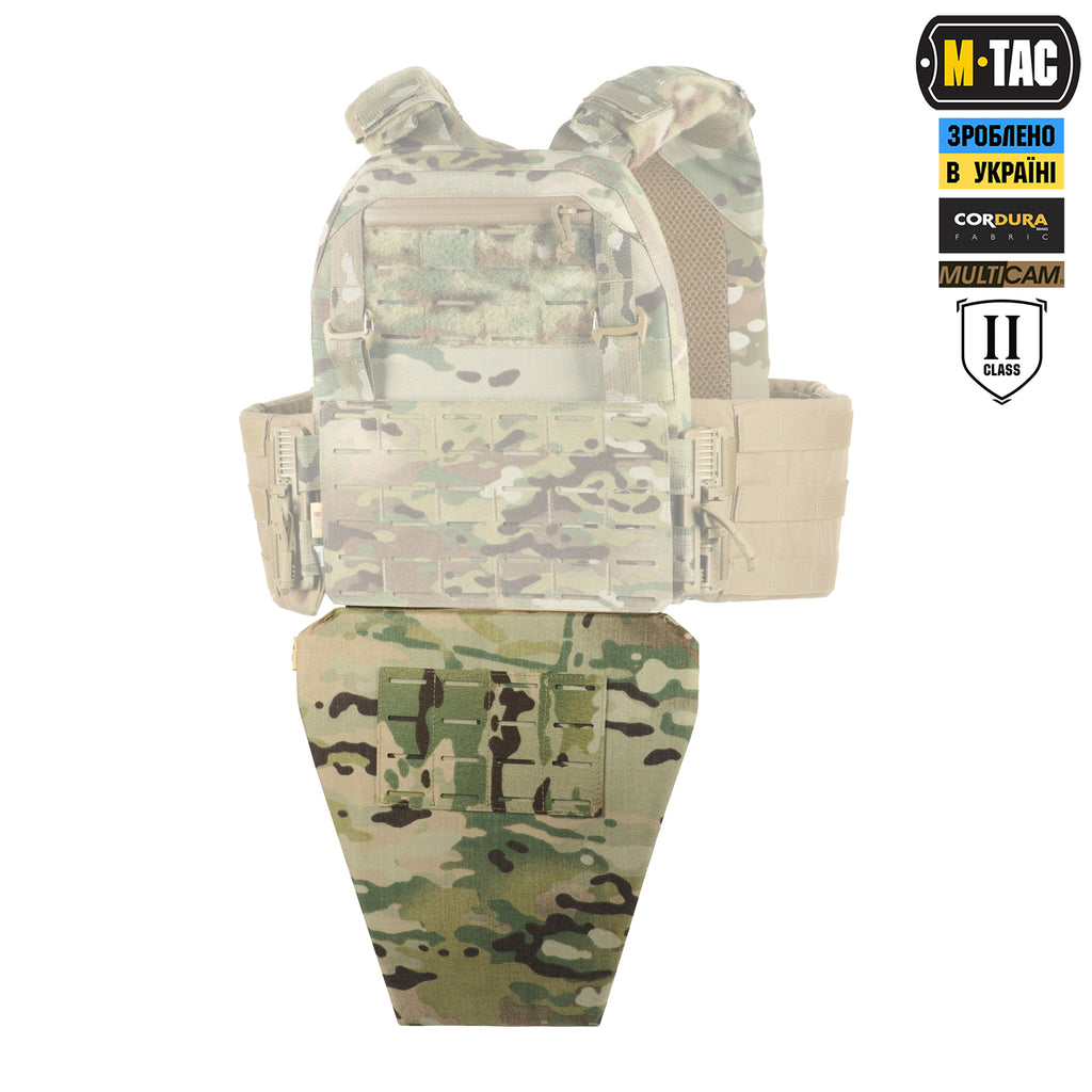 M-Tac фартух протиуламковий з балістичним пакетом 2 клас (BRONYX) Laser Cut Multicam