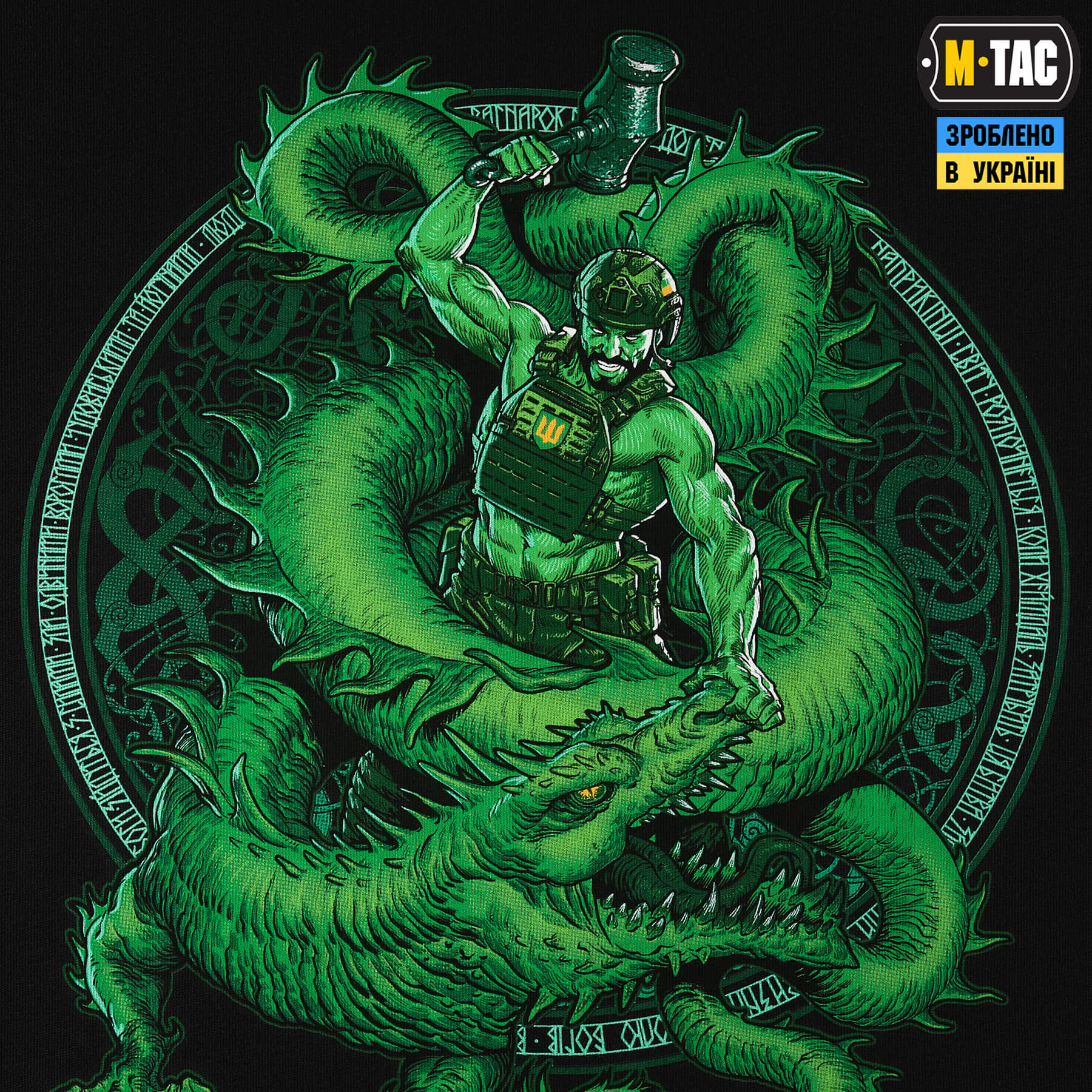 M-Tac футболка Ragnarok Night Vision Cotton Hard Black