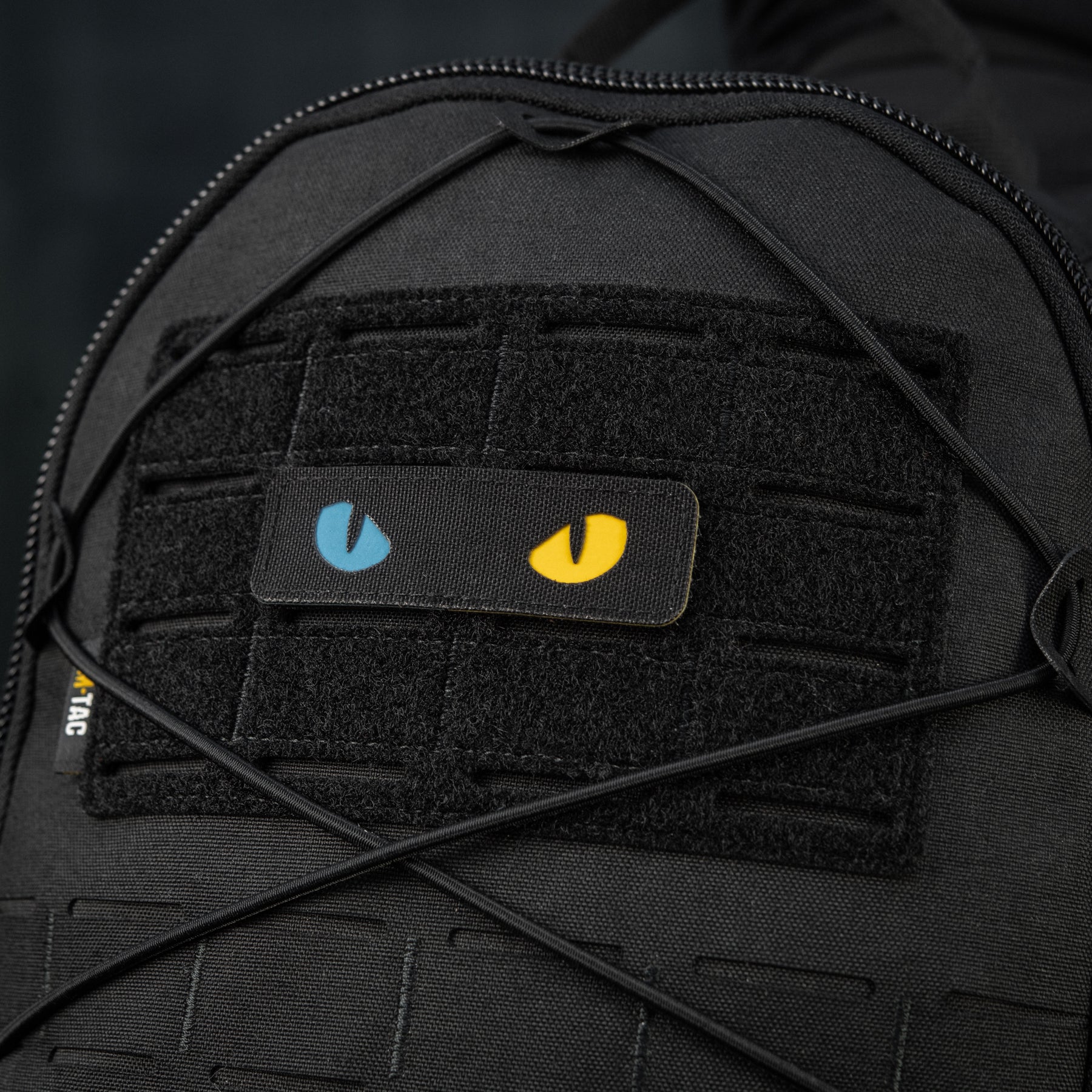 M-Tac нашивка Cat Eyes Laser Cut Black/Yellow/Blue/GID
