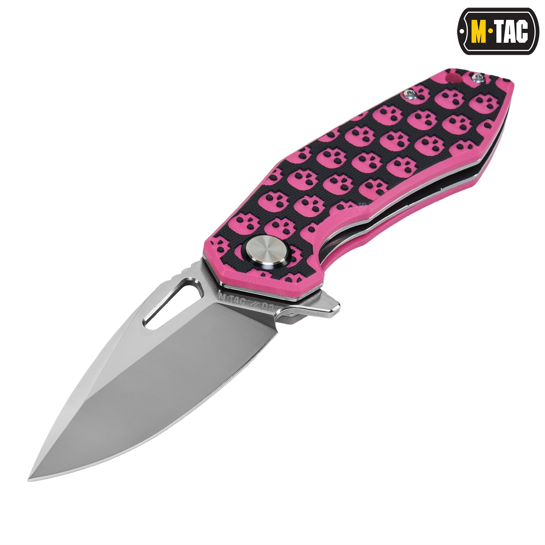 M-Tac ніж складний Type 12 Skull Black/Pink/Steel