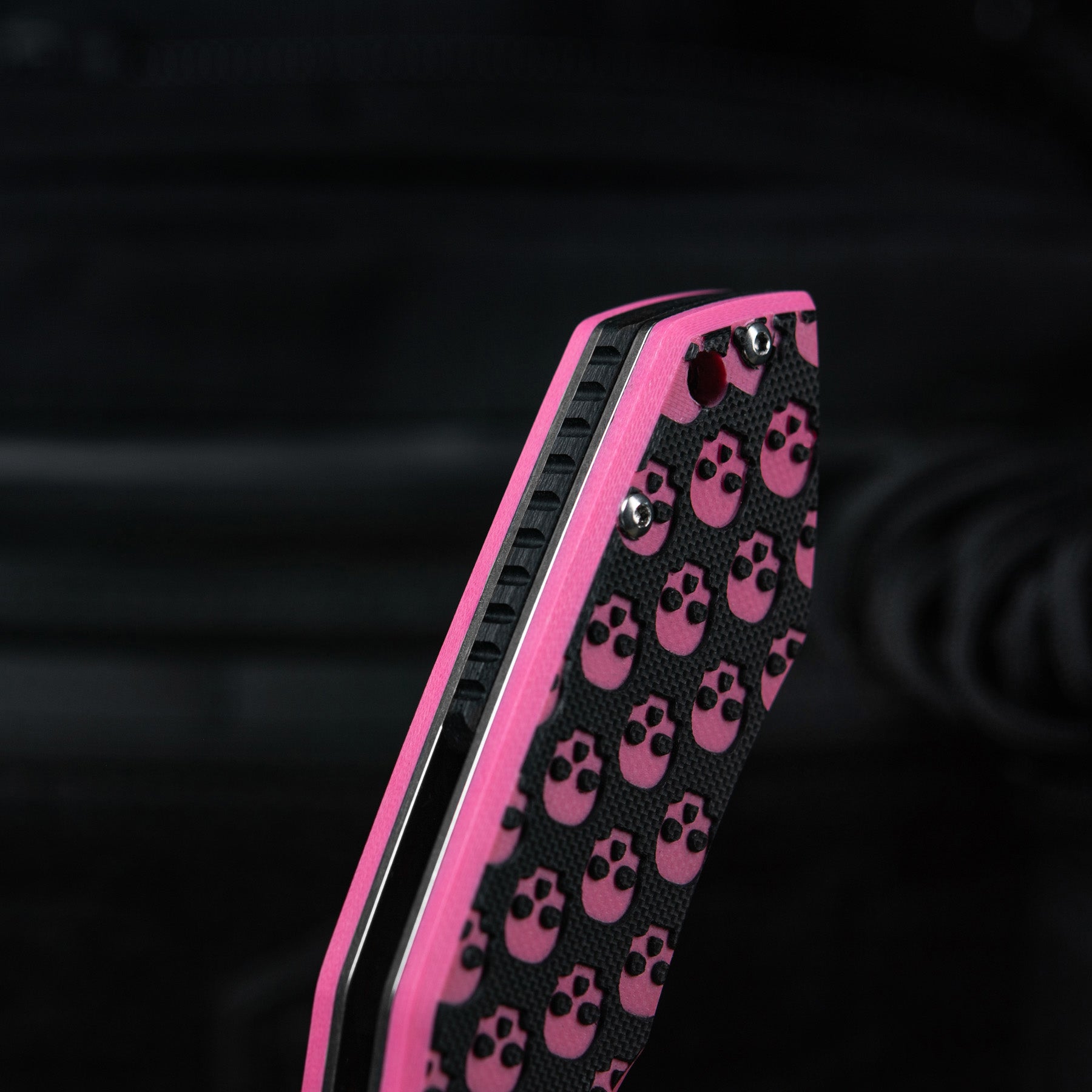 M-Tac ніж складний Type 12 Skull Black/Pink/Steel