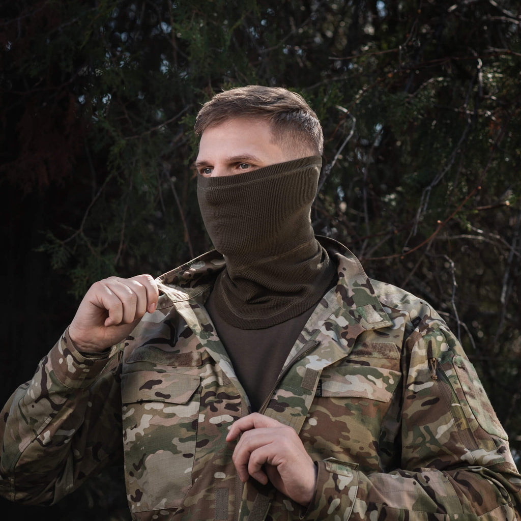 M-Tac шарф-труба анатомічний мікрофліс ріп-стоп Dark Olive