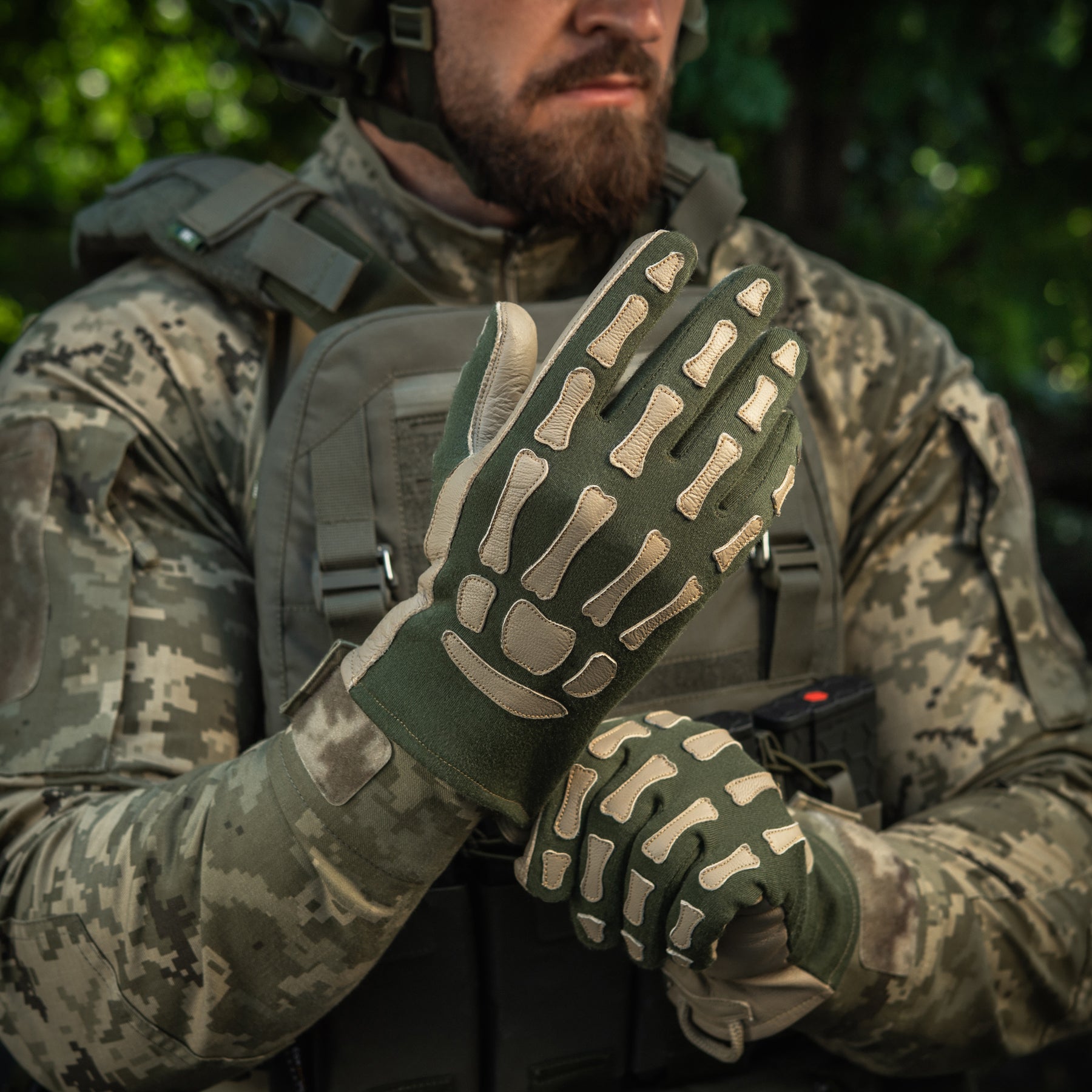 M-Tac рукавички Skeleton Olive/Coyote