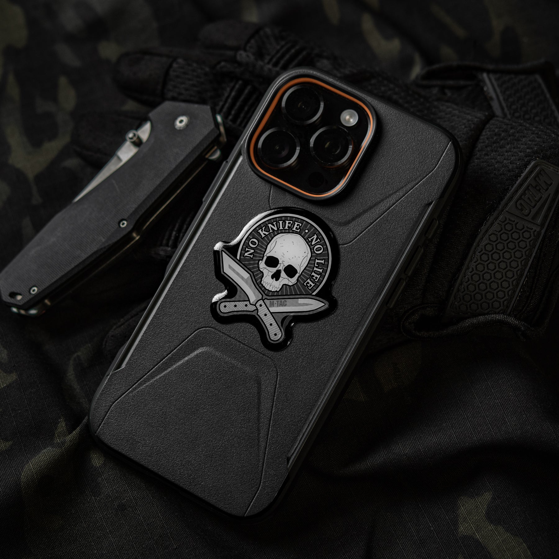 M-Tac наклейка обємна No Knife - No Life