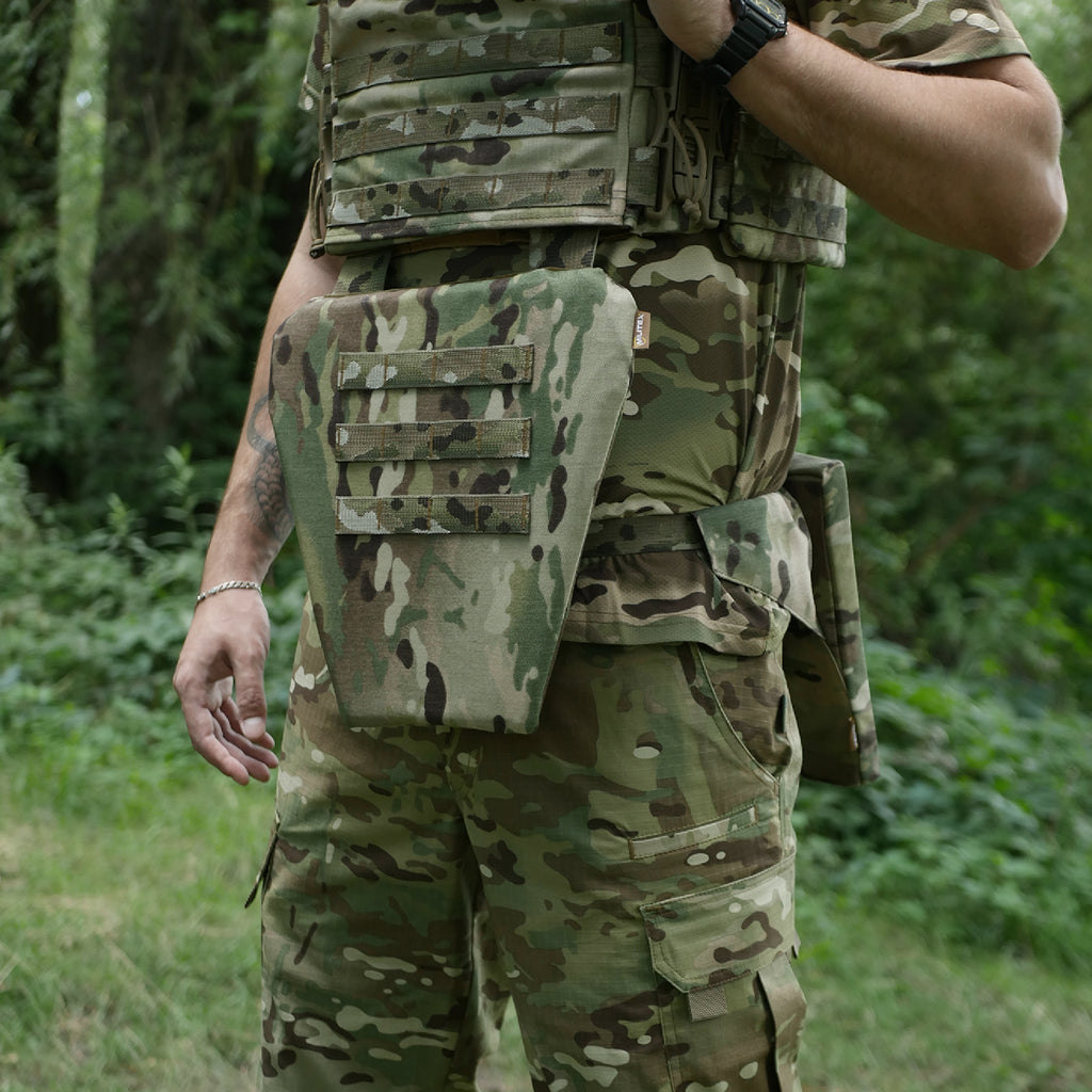 Захист паху (напашник-фартух) Militex з балістичним захистом 2 клас cordura USA Мультикам